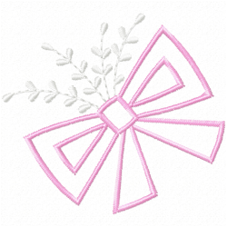 Ribbions And Bows Embroidery Design 6 Ribbions And Bows Embroidery Design 6